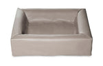 Bia Bed Kunstleer Hoes Hondenmand Taupe Bia-2 60X50X12,5 Cm