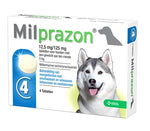 Krka Milprazon Ontwormingstabletten Hond >0,5 Kg 2,5 Mg/25 Mg 4 Tbl