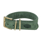 Trixie Halsband Hond Pure Leer Saliegroen Xs-S 27-34X2,5 Cm