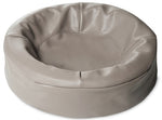 Bia Bed Kunstleer Hoes Hondenmand Taupe Bia-2 60X50X12,5 Cm