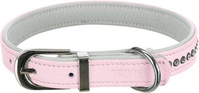 Trixie Halsband Hond Active Comfort Met Strass Steentjes Leer Roze