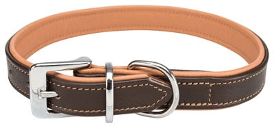 Trixie Halsband Hond Active Comfort Leer Bruin / Lichtbruin