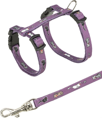 Trixie Kittentuig Junior Met Riem Kattenmotief Assorti