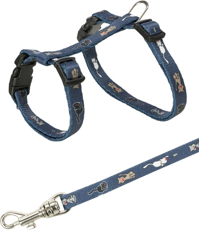 Trixie Kittentuig Junior Met Riem Kattenmotief Assorti