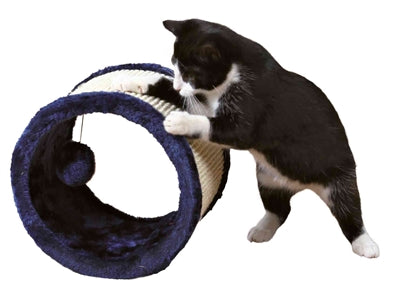 Trixie Speelrol Sisal / Pluche Blauw / Natuur