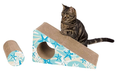 Trixie Krabhelling 2-Delig Karton Catnip Turquoise
