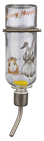 Trixie Drinkfles Honey&Hopper Glas Met Spanveer / Draadbeugel