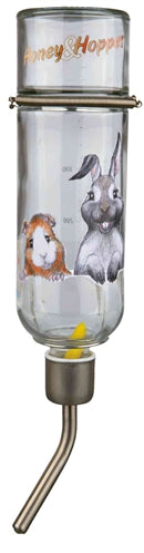 Trixie Drinkfles Honey&Hopper Glas Met Spanveer / Draadbeugel