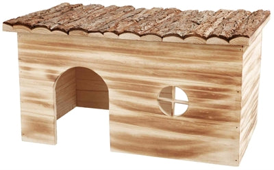 Trixie Huis Grete 2 Uitgangen Konijn Schorshout Gevlamd