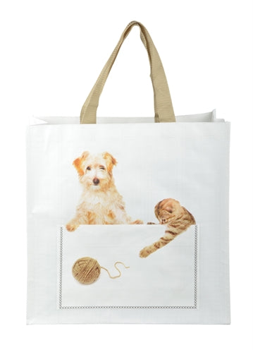 Merkloos Shoppingbag Kiekeboe Hond / Kat Assorti