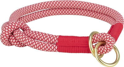 Trixie Soft Rope Halsband Hond Half-Slip Rood / Creme