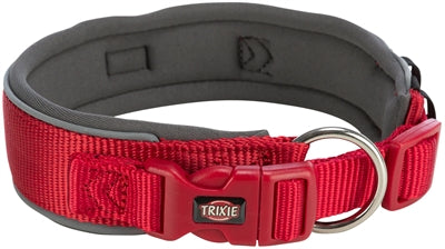 Trixie Premium Halsband Hond Extra Breed Rood / Grafiet Grijs