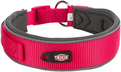 Trixie Premium Halsband Hond Extra Breed Fuchsia / Grafiet Grijs