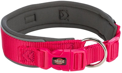 Trixie Premium Halsband Hond Extra Breed Fuchsia / Grafiet Grijs