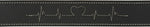 Trixie Rustic Vetleer Halsband Hond Heartbeat Zwart 34-40X3 Cm