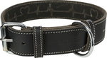 Trixie Rustic Vetleer Halsband Hond Heartbeat Zwart 34-40X3 Cm
