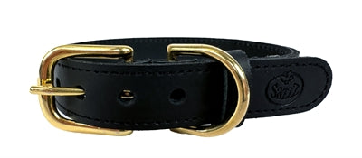 Sazzz Halsband Hond Braveheart Classic Leer Zwart