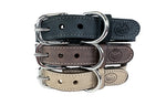 Sazzz Halsband Hond Nomad Vintage Leer Antraciet 32-39X2 Cm