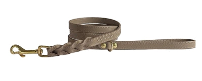 Sazzz Hondenriem Passion Braided Classic Leer Taupe