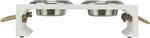 Trixie Be Nordic Set Voerbak / Waterbak Hout / Rvs Wit 2X900 Ml 44X21X14 Cm
