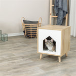 Trixie Kattenmand Huis Isa Houtlook Lichtbruin / Wit 40X40X50 Cm