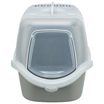 Trixie Kattenbak Vico Open Top Met Kap Lichtgrijs / Wit 56X40X40 Cm