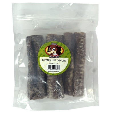 Petsnack Buffelslurf Gevuld 15 Cm 3 St