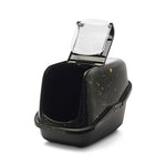 Savic Kattenbak Nestor Marble Zwart / Goud 56X39X38,5 Cm