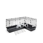 Savic Clubix Corner Knaagdierkooi Zwart 146,5/100X50X63,5 Cm