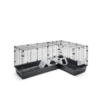 Savic Clubix Corner Knaagdierkooi Zwart 146,5/100X50X63,5 Cm