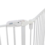 Trixie Hondenhek Afsluithek Metaal 5-Delig Met Deur Wit 62,5-300X76,5 Cm