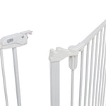 Trixie Hondenhek Afsluithek Metaal 5-Delig Met Deur Wit 62,5-300X76,5 Cm