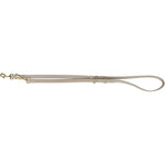 Trixie Hondenriem Pure Verstelbaar Leer Lichtgrijs M-L 200X2 Cm