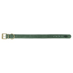 Trixie Halsband Hond Pure Leer Saliegroen Xs-S 27-34X2,5 Cm