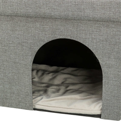Trixie Kattenmand / Kattenhuis Kimy Soft 2 Verdiepingen Lichtgrijs 76X37X72Cm