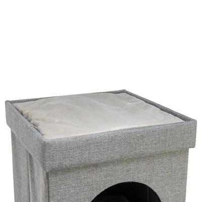 Trixie Kattenmand / Kattenhuis Kimy Soft 2 Verdiepingen Lichtgrijs 76X37X72Cm