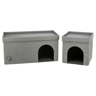 Trixie Kattenmand / Kattenhuis Kimy Soft 2 Verdiepingen Lichtgrijs 76X37X72Cm