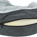 Trixie Vital Hondenmand Lino Soft Ovaal Grijs / Lichtgrijs 60X45 Cm