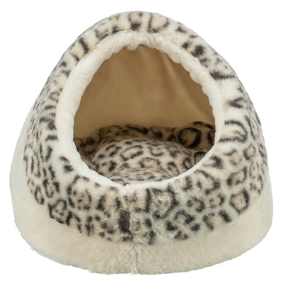 Trixie Kattenmand Iglo LeoSoft Pluche Creme / Panterprint 35X41X26 Cm