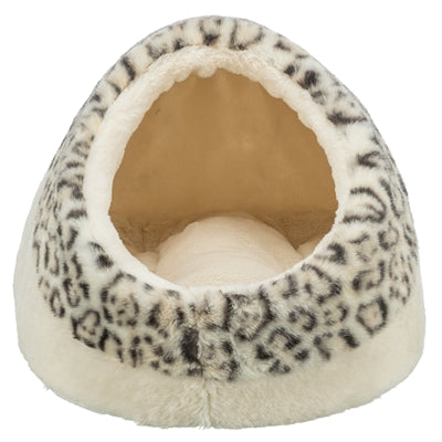 Trixie Kattenmand Iglo LeoSoft Pluche Creme / Panterprint 35X41X26 Cm