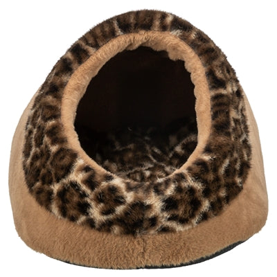 Trixie Kattenmand Iglo LeoSoft Pluche Bruin / Panterprint 35X41X26 Cm