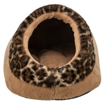 Trixie Kattenmand Iglo LeoSoft Pluche Bruin / Panterprint 35X41X26 Cm