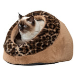 Trixie Kattenmand Iglo LeoSoft Pluche Bruin / Panterprint 35X41X26 Cm
