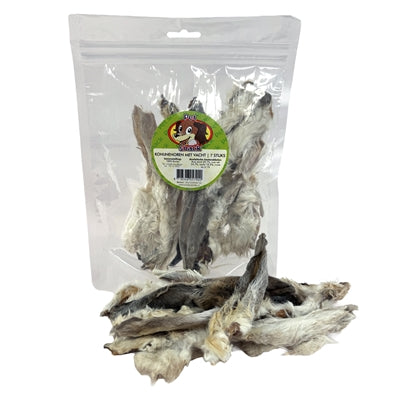 Petsnack Konijnenoren Met Vacht 200 Gr