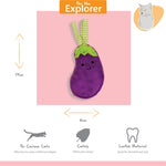 Happy Pet Tabby Patch Aubergines Met Catnip 12 Cm En 15 Cm