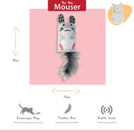 Happy Pet Tabby Patch Muis Ratel En Roller Grijs 18X7X7 Cm