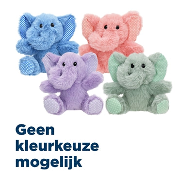 Multipet Minipet Olifant Assorti 14X13X7 Cm