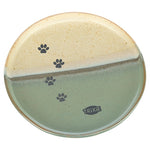 Trixie Voerbak / Drinkbak Kat Keramiek Groen / Beige 16X16X2 Cm