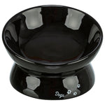 Trixie Voerbak / Drinkbak Dogs Keramiek Verhoogd Zwart 17X17X13,5 Cm