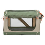 Trixie Kennel Comfy Bench Stof / Reismand Olijfgroen / Beige 47,5X70X44,5 Cm